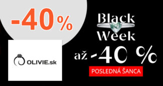 BLACK WEEK → AŽ -40% ZĽAVY na Olivie.sk