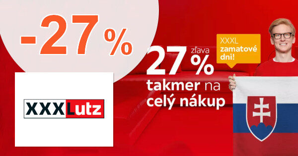 ZĽAVA -27% → NA TAKMER CELÝ NÁKUP na XXXLutz.sk