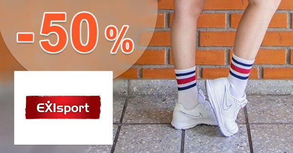 ZĽAVOVÝ KÓD → -50% EXTRA ZĽAVA NA PONOŽKY z EXIsport.sk